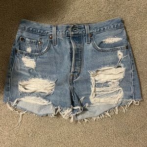Levi’s 501 High rise denim shorts